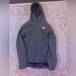 Gray Hooded rain Jacket